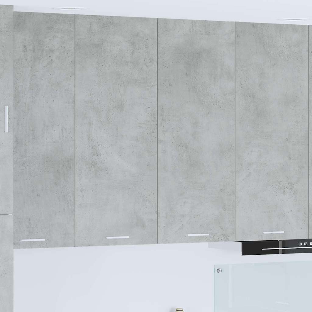 vidaXL Hängeschrank mit Tür Beton Grau 80 x 31 x 100 cm Holzwerkstoff