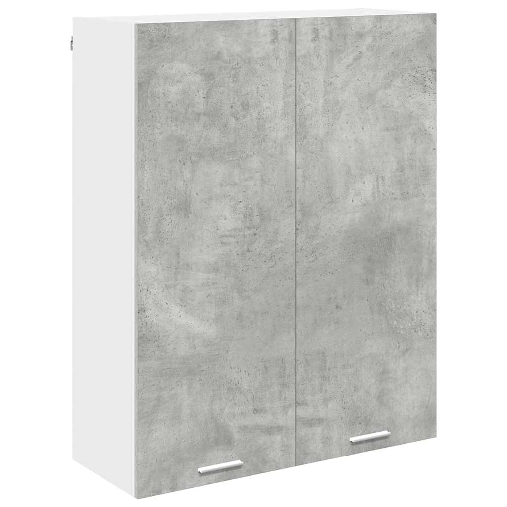 vidaXL Hängeschrank mit Tür Beton Grau 80 x 31 x 100 cm Holzwerkstoff