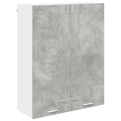 vidaXL Hängeschrank mit Tür Beton Grau 80 x 31 x 100 cm Holzwerkstoff