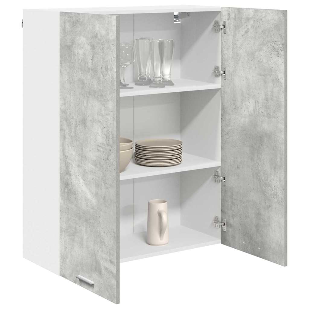 vidaXL Hängeschrank mit Tür Beton Grau 80 x 31 x 100 cm Holzwerkstoff