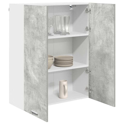 vidaXL Hängeschrank mit Tür Beton Grau 80 x 31 x 100 cm Holzwerkstoff