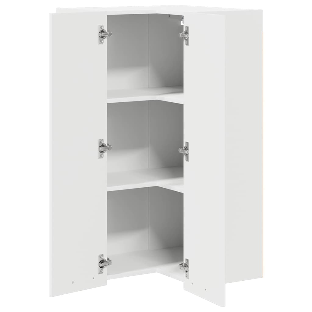 vidaXL Hängeschrank mit Speicher Weiß 57 x 57 x 100 cm Holzwerkstoff