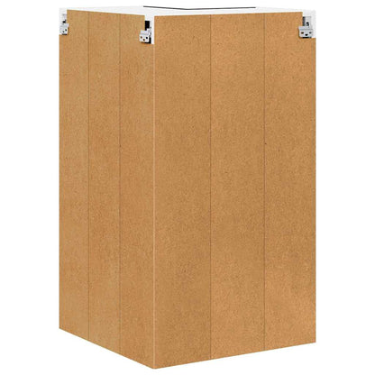 vidaXL Hängeschrank mit Tür Schwarze Eiche und Weiß 57 x 57 x 100 cm