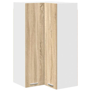 vidaXL Hängeschrank mit Tür Sonoma-Eiche und Weiß 57 x 57 x 100 cm