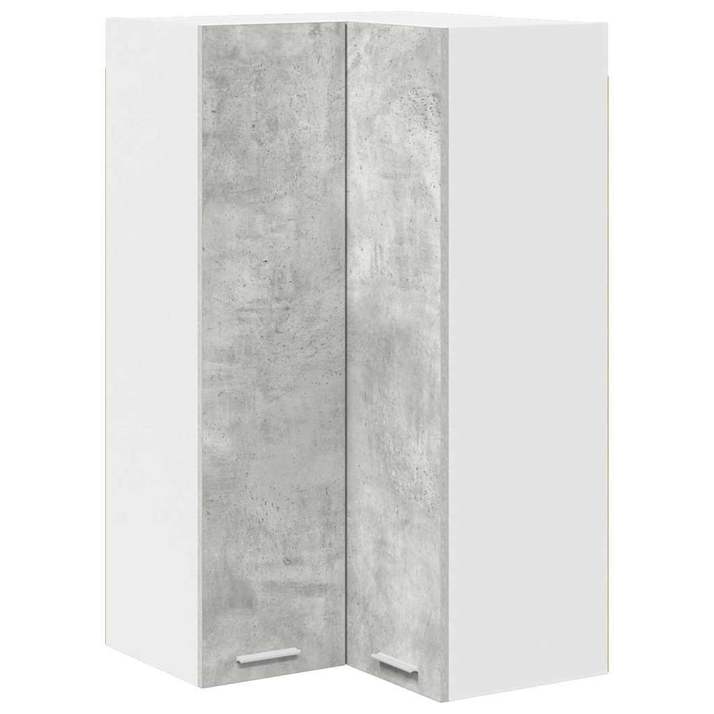 vidaXL Hängeschrank Betongrau und Weiß 57 x 57 x 100 cm Holzwerkstoff