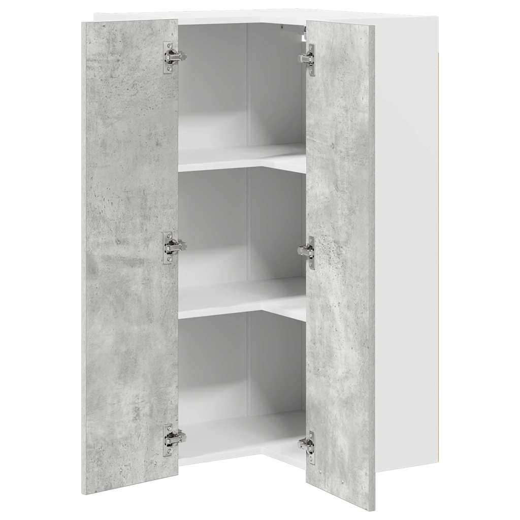 vidaXL Hängeschrank Betongrau und Weiß 57 x 57 x 100 cm Holzwerkstoff
