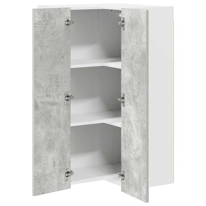 vidaXL Hängeschrank Betongrau und Weiß 57 x 57 x 100 cm Holzwerkstoff