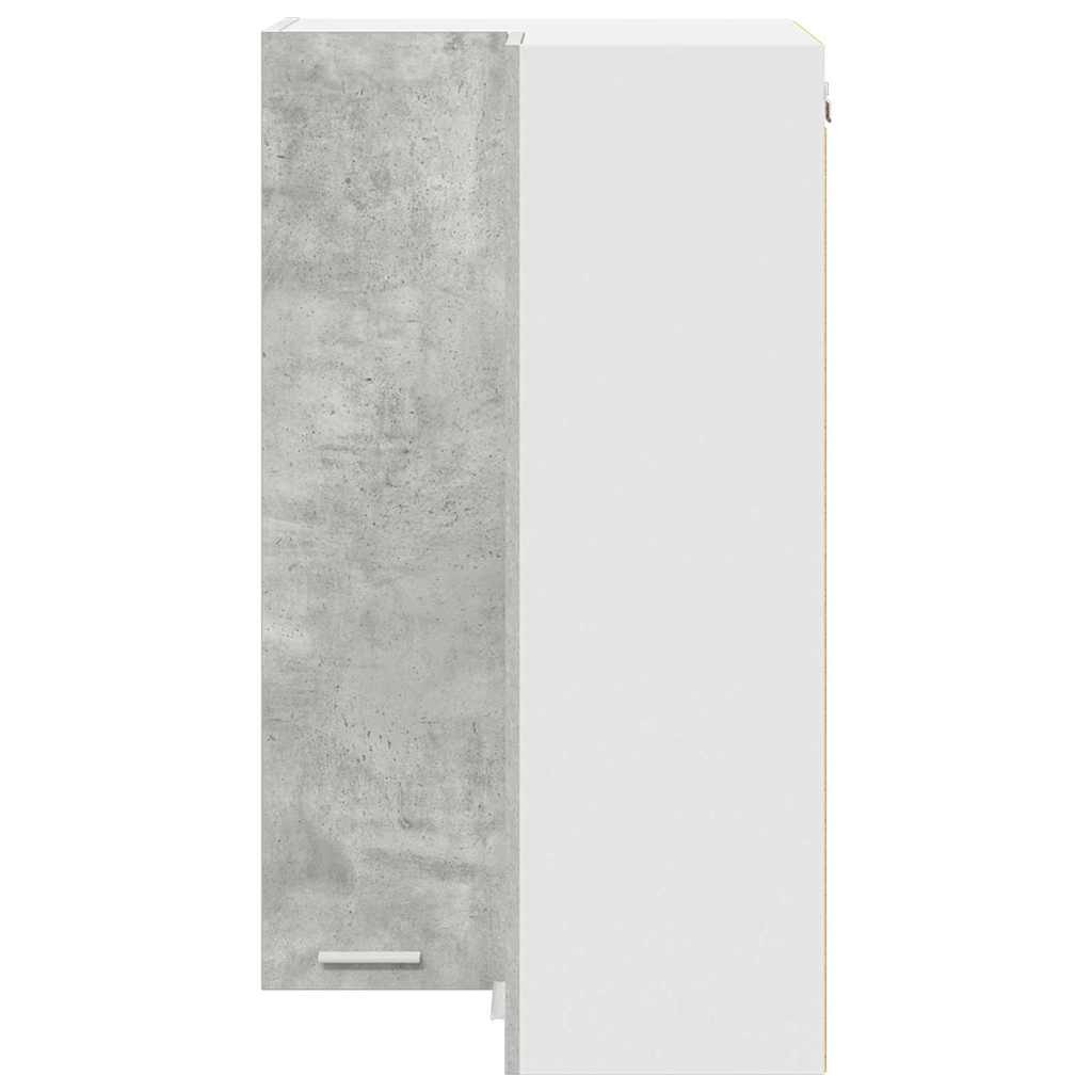 vidaXL Hängeschrank Betongrau und Weiß 57 x 57 x 100 cm Holzwerkstoff
