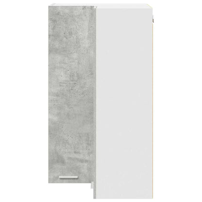 vidaXL Hängeschrank Betongrau und Weiß 57 x 57 x 100 cm Holzwerkstoff
