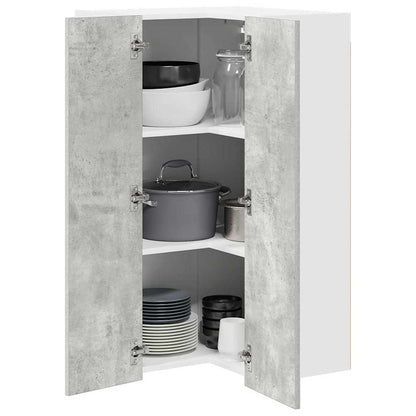 vidaXL Hängeschrank Betongrau und Weiß 57 x 57 x 100 cm Holzwerkstoff
