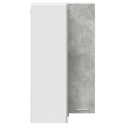 vidaXL Hängeschrank Betongrau und Weiß 57 x 57 x 100 cm Holzwerkstoff