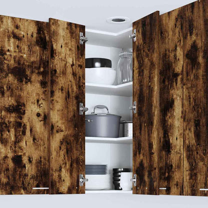 Hängeschrank Geräucherte Eiche und Weiß 57 x 57 x 100 cm