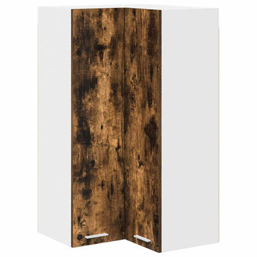 vidaXL Hängeschrank Geräucherte Eiche und Weiß 57 x 57 x 100 cm