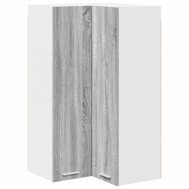 vidaXL Hängeschrank mit Speicher Grau Sonoma und Weiß 57 x 57 x 100 cm