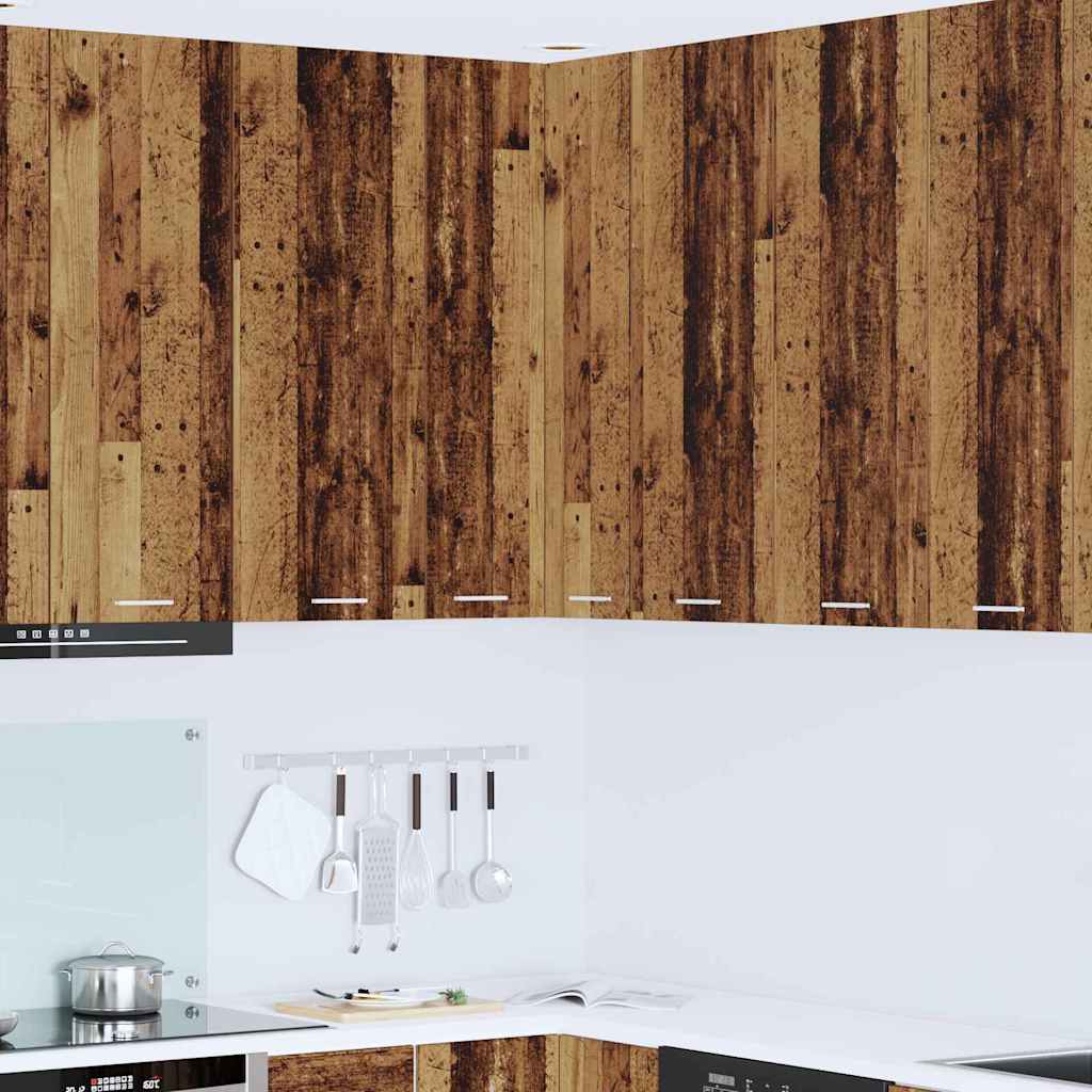 vidaXL Hängeschrank Altes Holz und Weiß 57 x 57 x 100 cm Holzwerkstoff