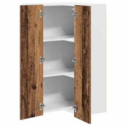 vidaXL Hängeschrank Altes Holz und Weiß 57 x 57 x 100 cm Holzwerkstoff