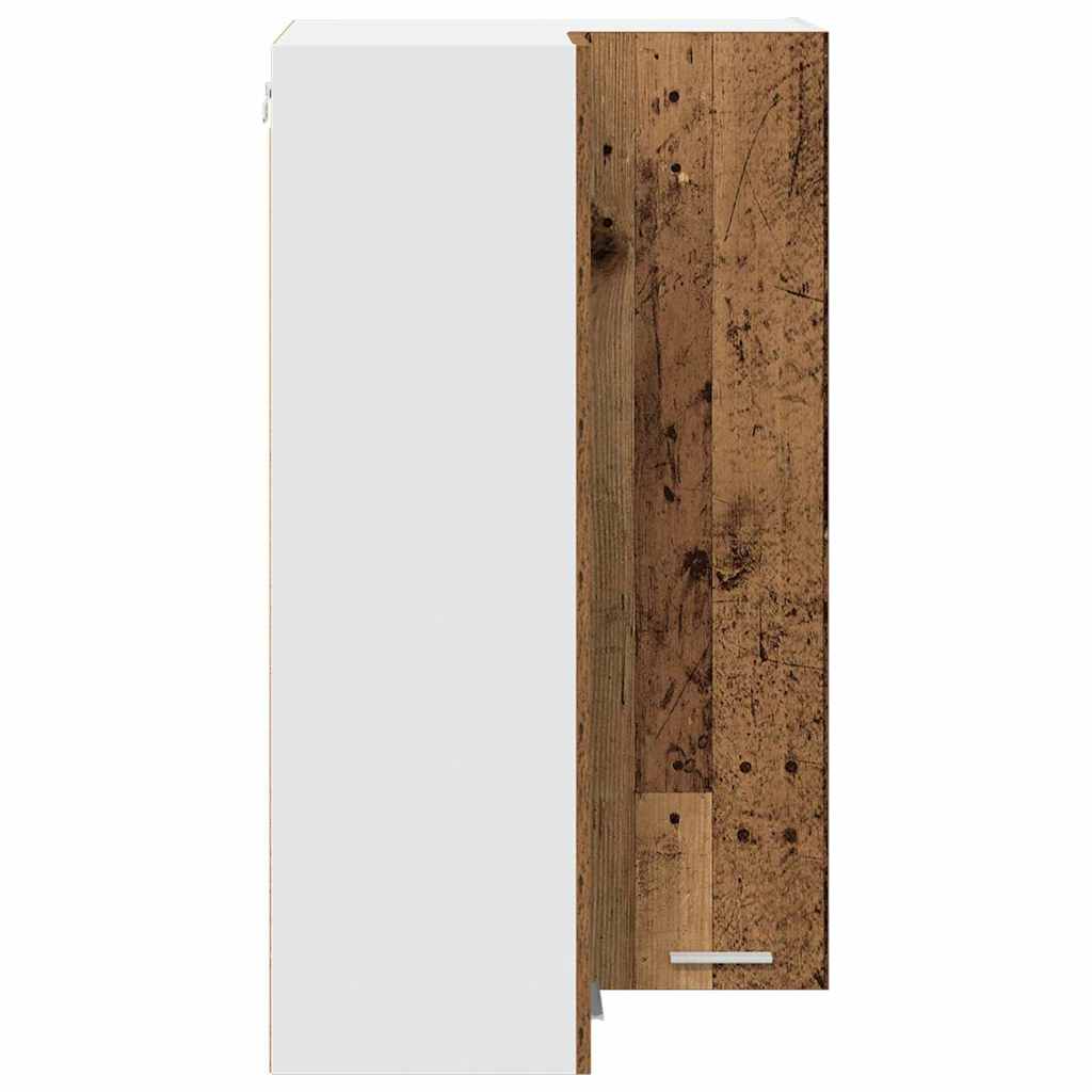 vidaXL Hängeschrank Altes Holz und Weiß 57 x 57 x 100 cm Holzwerkstoff