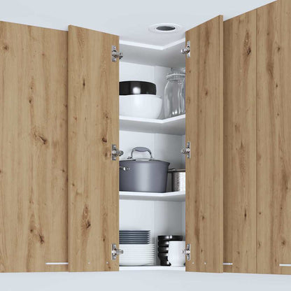 Hängeschrank mit Tür Artisan-Eiche und Weiß 57 x 57 x 100 cm