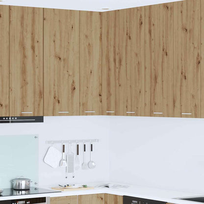 Hängeschrank mit Tür Artisan-Eiche und Weiß 57 x 57 x 100 cm