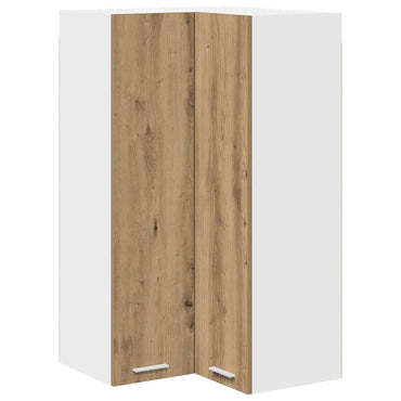 vidaXL Hängeschrank mit Tür Artisan-Eiche und Weiß 57 x 57 x 100 cm