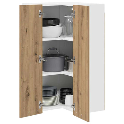 Hängeschrank mit Tür Artisan-Eiche und Weiß 57 x 57 x 100 cm