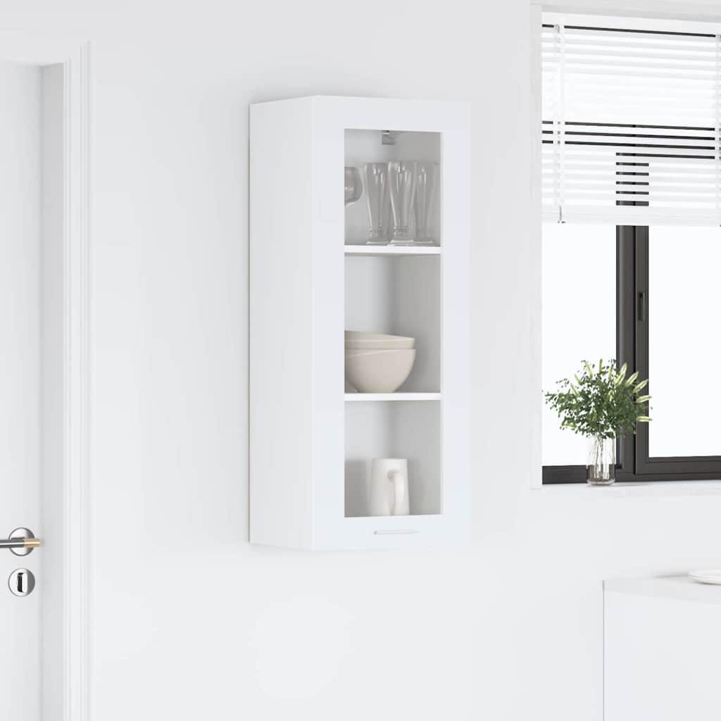 vidaXL Hängeschrank mit Speicher Weiß 40 x 31 x 100 cm Holzwerkstoff