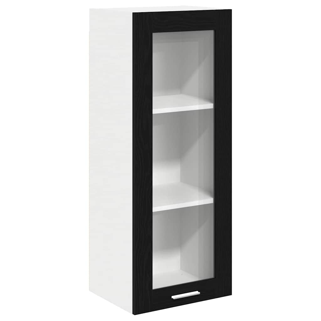 vidaXL Hängeschrank mit Speicher Schwarz Eichen-Optik 40 x 31 x 100 cm