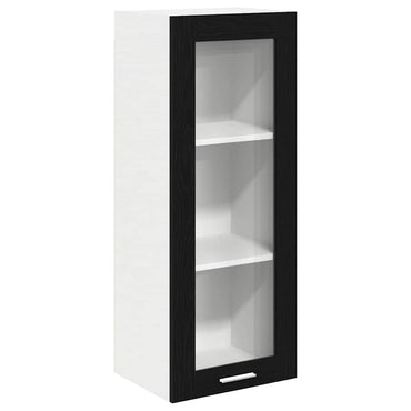 vidaXL Hängeschrank mit Speicher Schwarz Eichen-Optik 40 x 31 x 100 cm