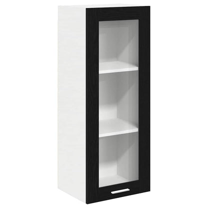 vidaXL Hängeschrank mit Speicher Schwarz Eichen-Optik 40 x 31 x 100 cm