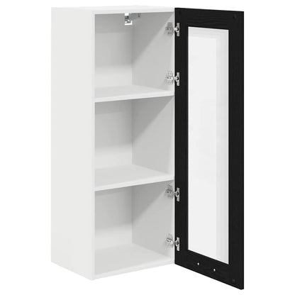 vidaXL Hängeschrank mit Speicher Schwarz Eichen-Optik 40 x 31 x 100 cm