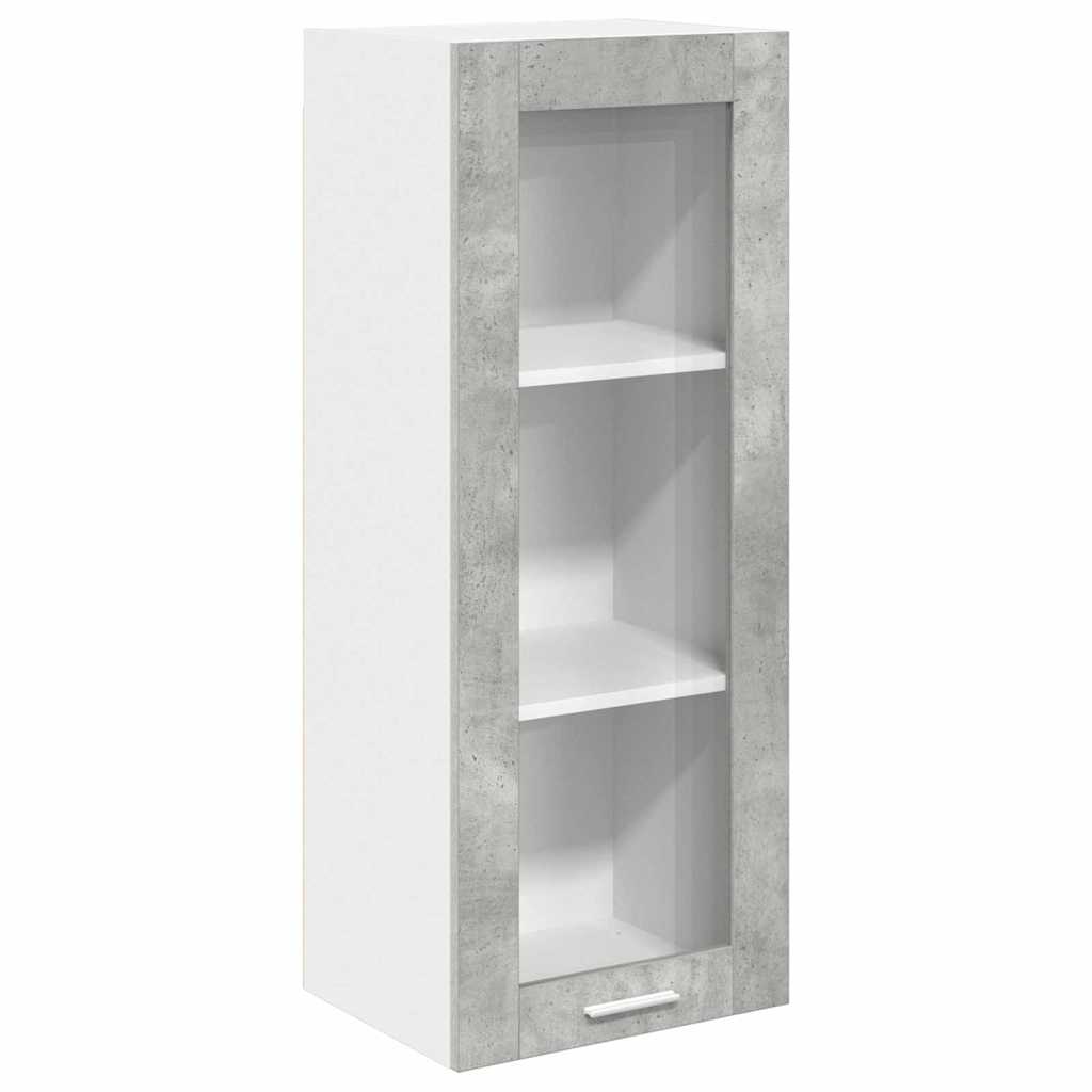 vidaXL Hängeschrank mit Tür Beton Grau 40 x 31 x 100 cm Holzwerkstoff