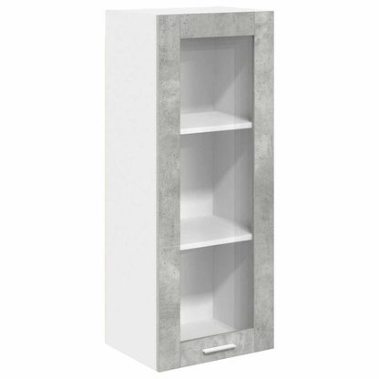 vidaXL Hängeschrank mit Tür Beton Grau 40 x 31 x 100 cm Holzwerkstoff