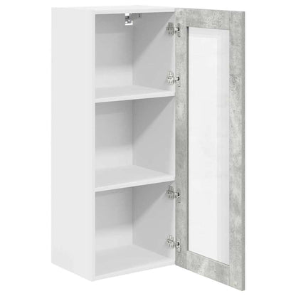 vidaXL Hängeschrank mit Tür Beton Grau 40 x 31 x 100 cm Holzwerkstoff