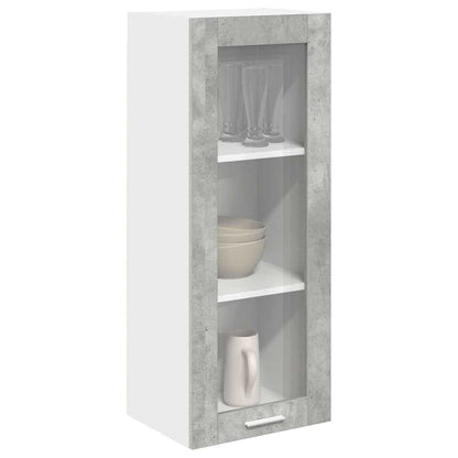 vidaXL Hängeschrank mit Tür Beton Grau 40 x 31 x 100 cm Holzwerkstoff