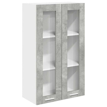vidaXL Hängeschrank mit Tür Beton Grau 60 x 31 x 100 cm Holzwerkstoff