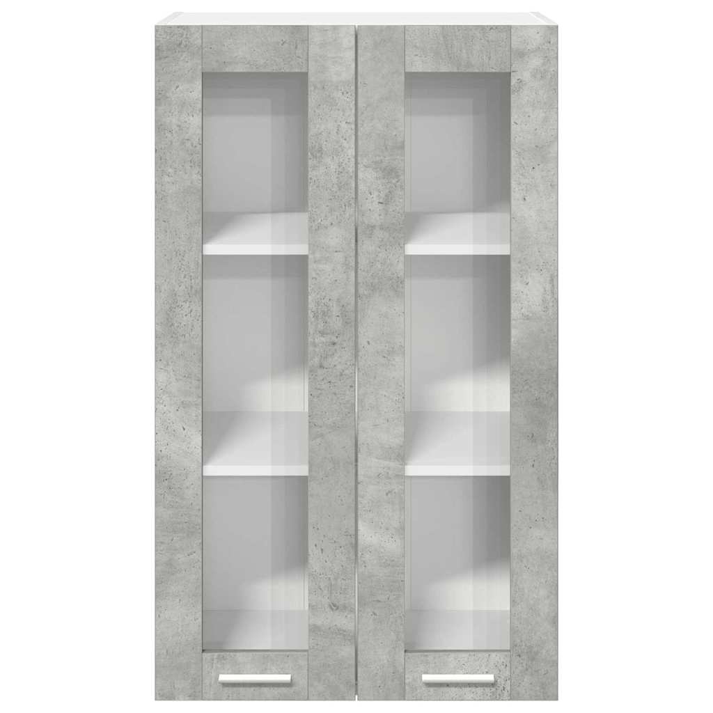 vidaXL Hängeschrank mit Tür Beton Grau 60 x 31 x 100 cm Holzwerkstoff