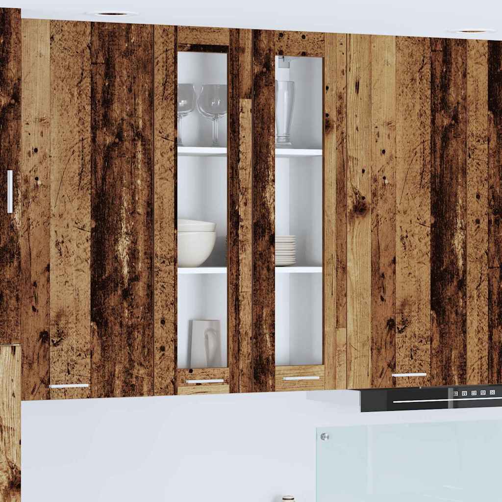 vidaXL Hängeschrank mit Tür Altholz 60 x 31 x 100 cm Holzwerkstoff