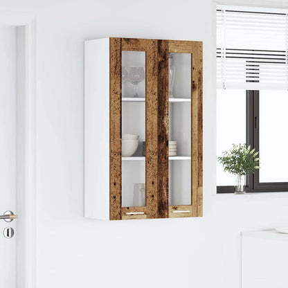 vidaXL Hängeschrank mit Tür Altholz 60 x 31 x 100 cm Holzwerkstoff