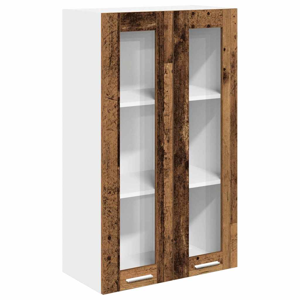 vidaXL Hängeschrank mit Tür Altholz 60 x 31 x 100 cm Holzwerkstoff