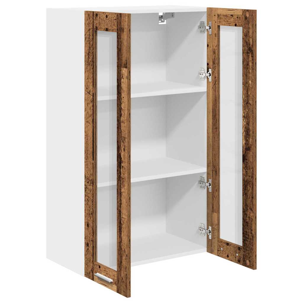 vidaXL Hängeschrank mit Tür Altholz 60 x 31 x 100 cm Holzwerkstoff