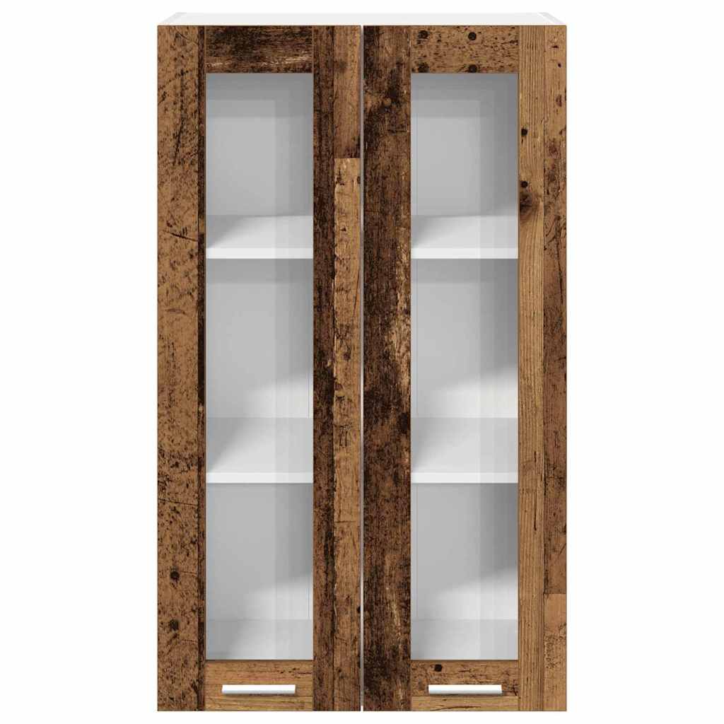 vidaXL Hängeschrank mit Tür Altholz 60 x 31 x 100 cm Holzwerkstoff