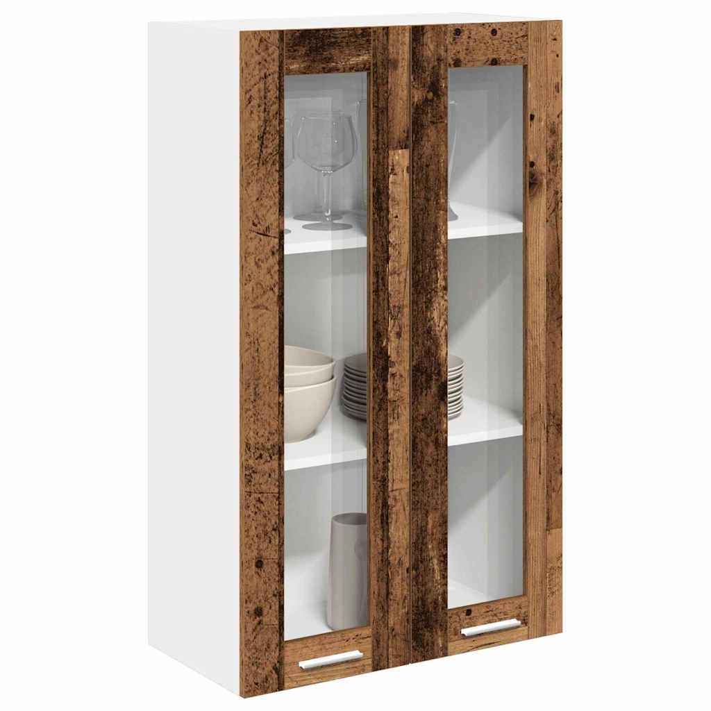 vidaXL Hängeschrank mit Tür Altholz 60 x 31 x 100 cm Holzwerkstoff