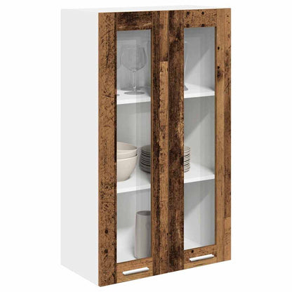 vidaXL Hängeschrank mit Tür Altholz 60 x 31 x 100 cm Holzwerkstoff