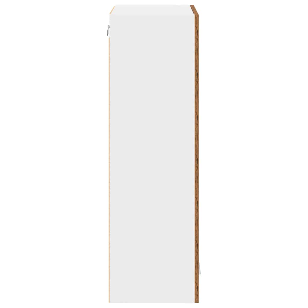 vidaXL Hängeschrank mit Tür Altholz 60 x 31 x 100 cm Holzwerkstoff