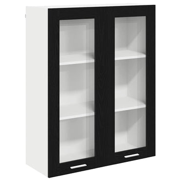 vidaXL Hängeschrank mit Speicher Schwarz Eichen-Optik 80 x 31 x 100 cm