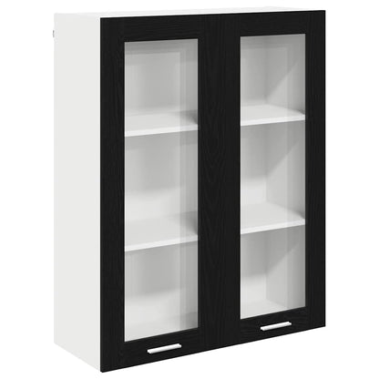 vidaXL Hängeschrank mit Speicher Schwarz Eichen-Optik 80 x 31 x 100 cm