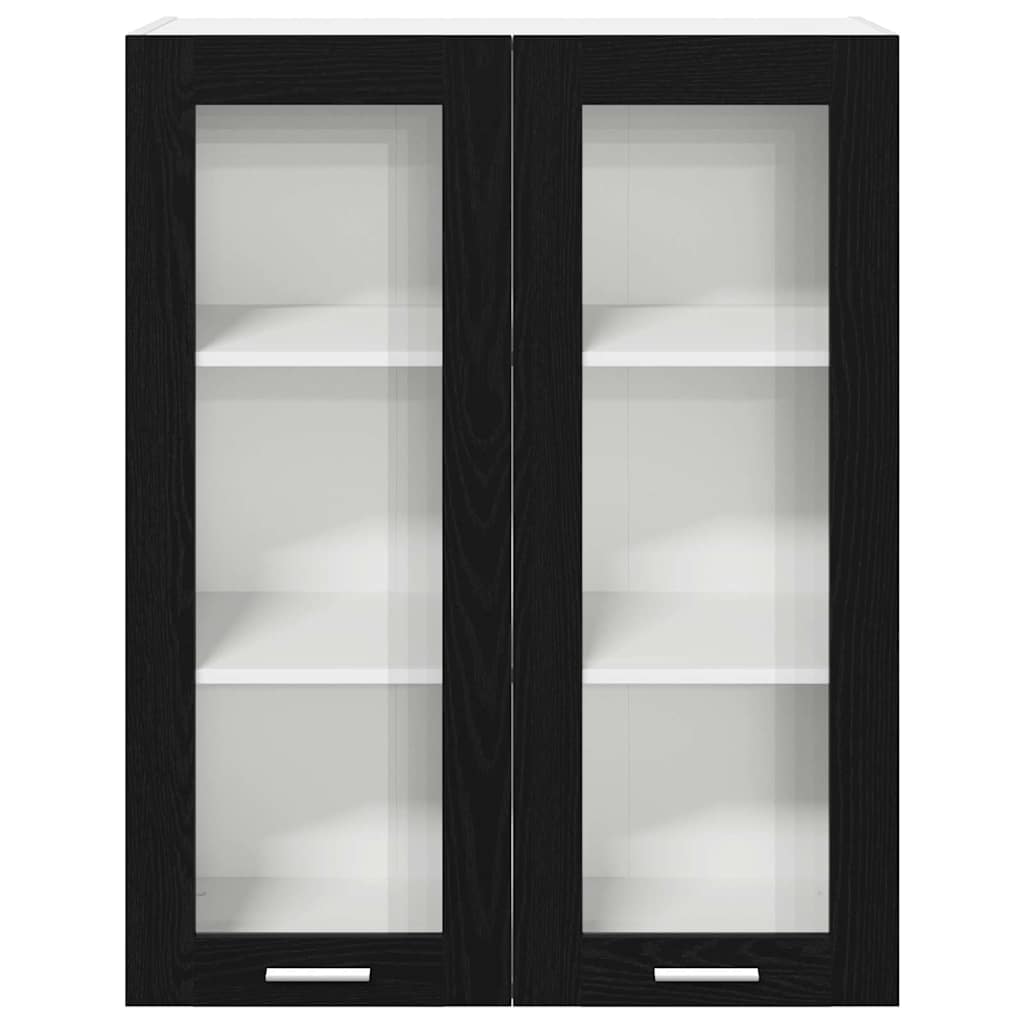 vidaXL Hängeschrank mit Speicher Schwarz Eichen-Optik 80 x 31 x 100 cm