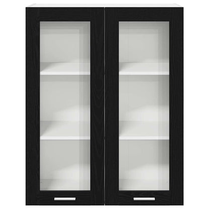 vidaXL Hängeschrank mit Speicher Schwarz Eichen-Optik 80 x 31 x 100 cm