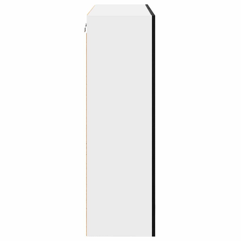 vidaXL Hängeschrank mit Speicher Schwarz Eichen-Optik 80 x 31 x 100 cm