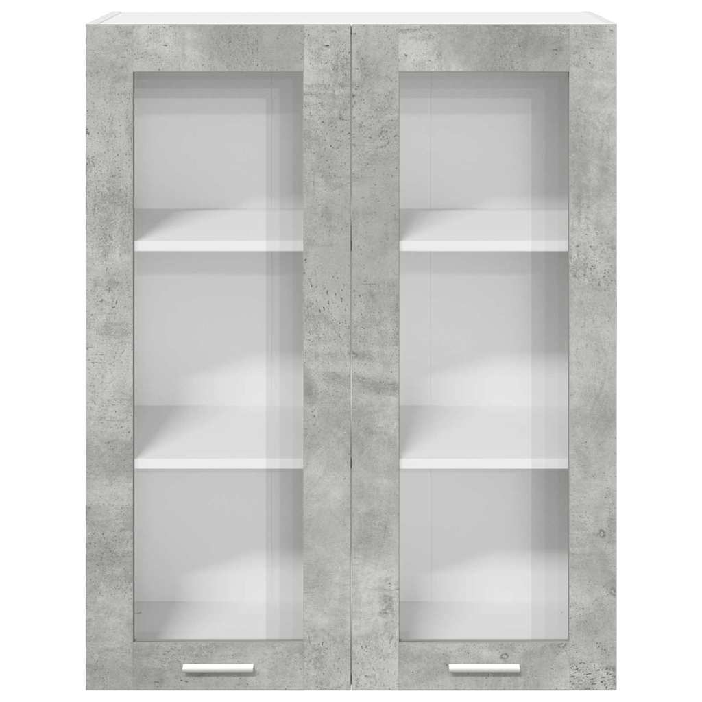 vidaXL Hängeschrank mit Tür Beton Grau 80 x 31 x 100 cm Holzwerkstoff